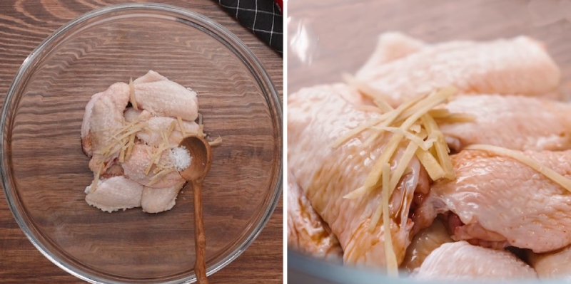 Cánh gà được ướp gia vị