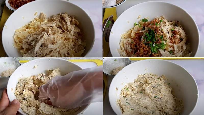 Tiến hành công đoạn làm phần nhân