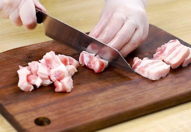 Thịt heo thái vừa ăn