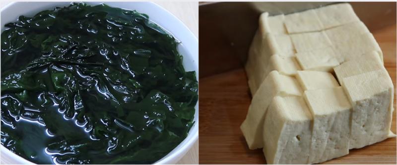 Sơ chế nguyên liệu nấu canh rong biển đậu hũ chay