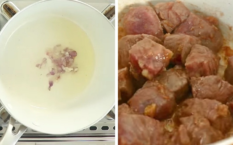 Xào thịt bò vừa chín tới