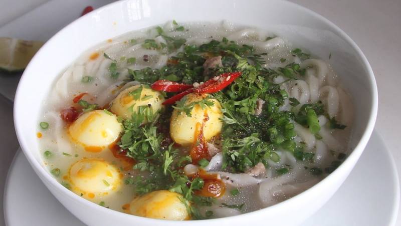 Thành phẩm Cháo canh xương heo xứ nghệ