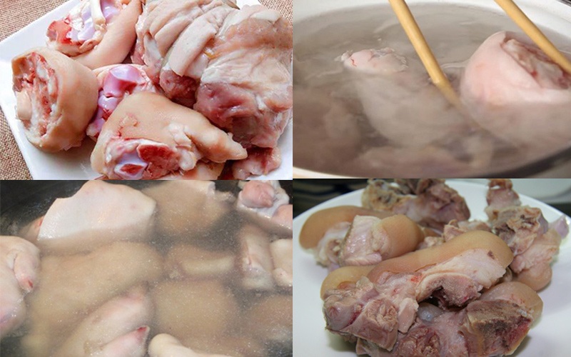 Sơ chế giò heo trước khi nấu