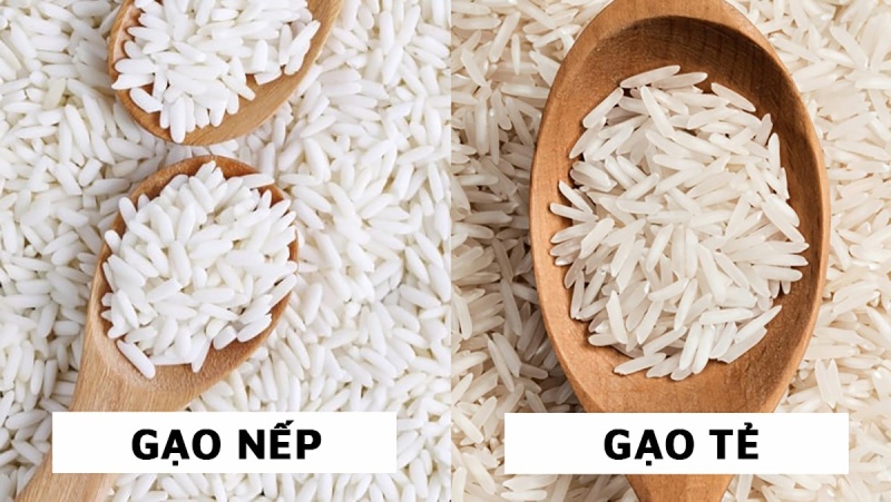 Gạo nếp, gạo tẻ