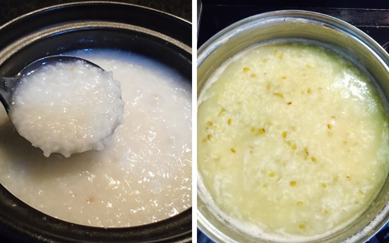 Nấu cháo đậu xanh thịt bò