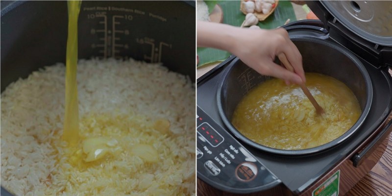 Hướng dẫn nấu cơm gà vàng ươm