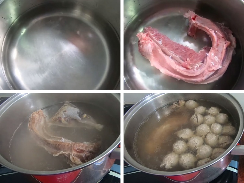 Tiến hành công đoạn nấu nước dùng