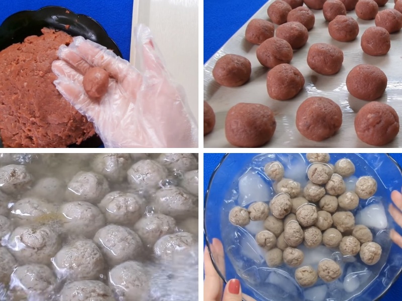 Vo viên và nấu bò viên