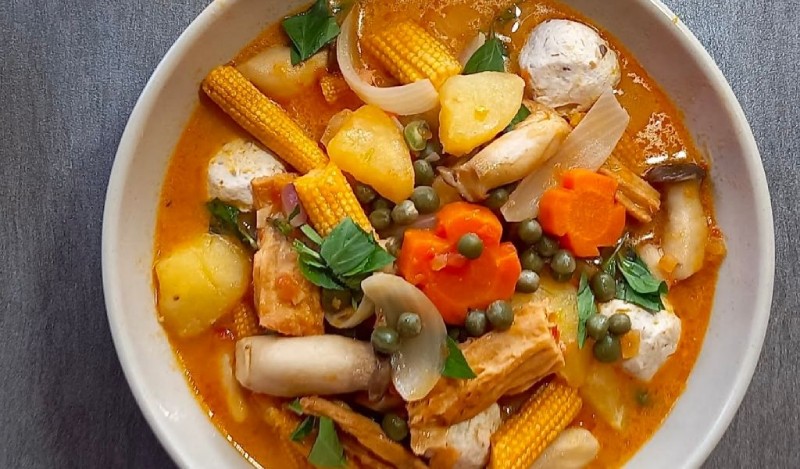 Thành phẩm Lagu chay rau củ bò lát