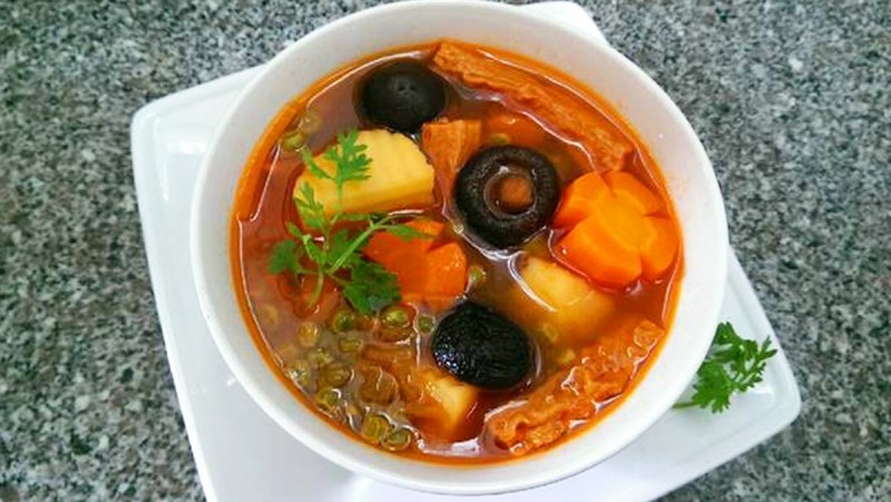 Tiến hành công đoạn nấu lagu chay