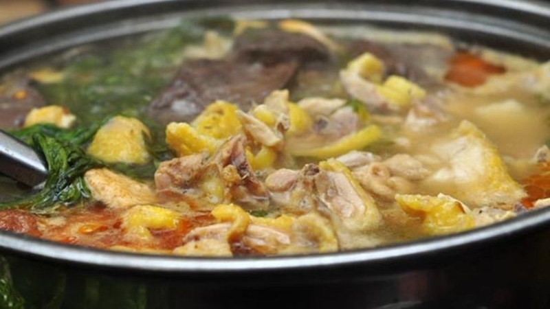 Lẩu gà bỗng rượu