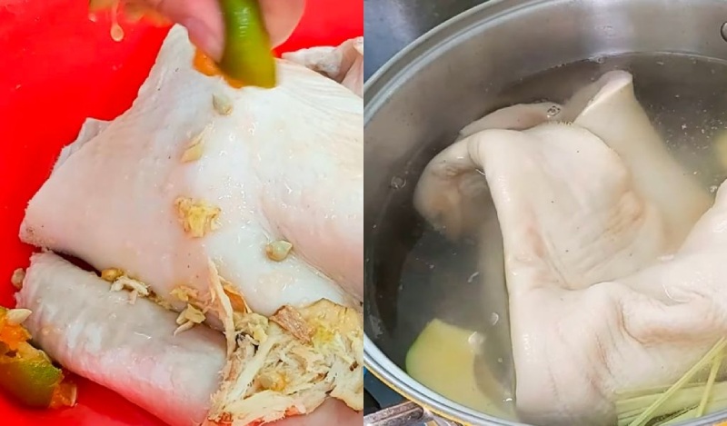 Sơ chế vệ sinh kỹ lòng bò