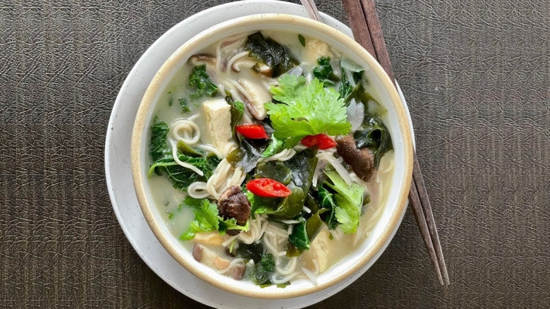 Thành phẩm tô mì ramen đơn giản