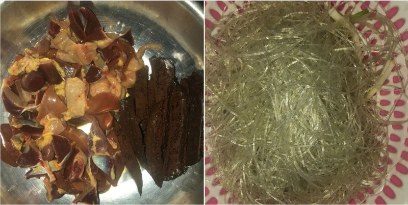 Sơ chế miến và nấm
