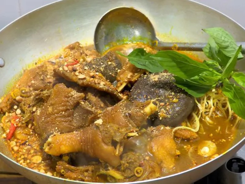 Thành phẩm món thịt gà giả cầy