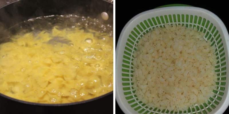 Trụng nui qua nước sôi