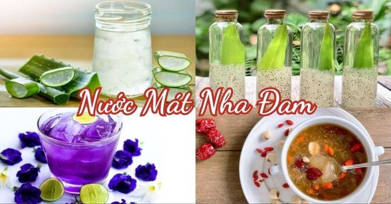 Tổng hợp các loại nước mát từ nha đam thanh mát, giải nhiệt ngày hè