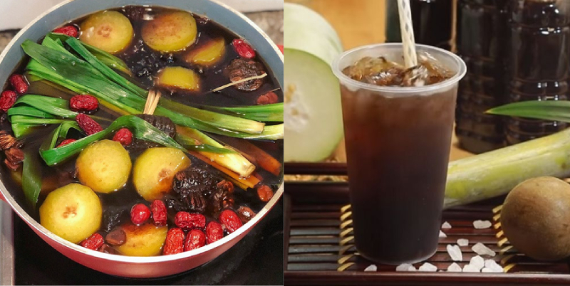 Nồi nước sâm bí đao táo đỏ thơm ngon