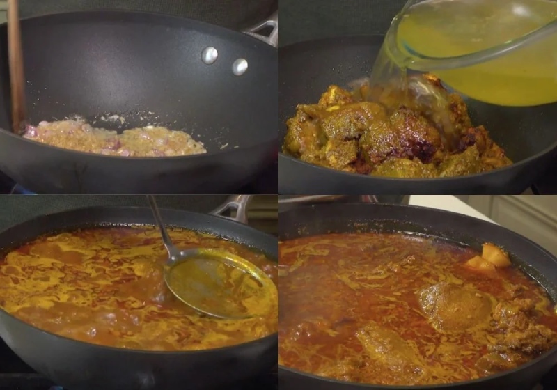 nấu nước bò kho