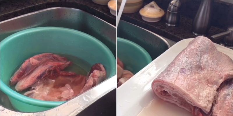 sơ chế thịt và xương bò