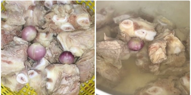 Tiến hành hầm sườn bò