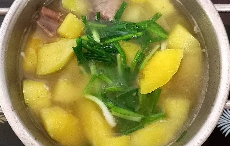 Hầm đu đủ cùng sườn bò