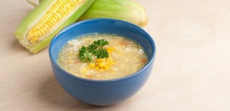 Thành phẩm món súp bắp chay truyền thống