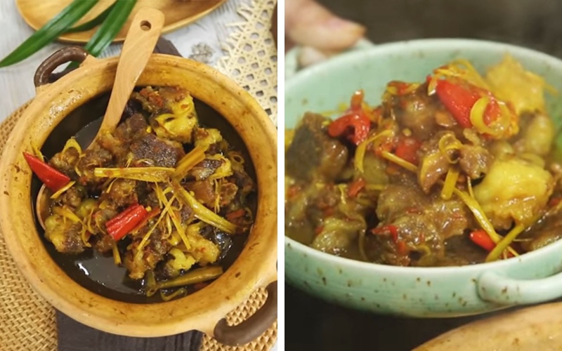 Thịt bò kho tiêu gừng nghệ cực hấp dẫn
