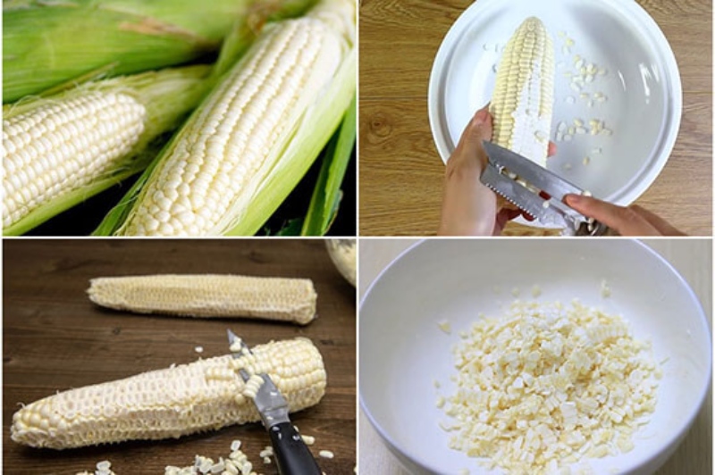 Bắp nếp được tách hạt