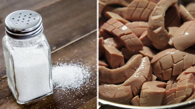 Muối trắng dùng sơ chế cật