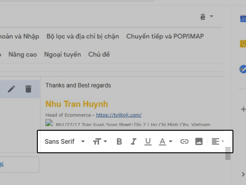 tùy chọn thiết kế chữ ký