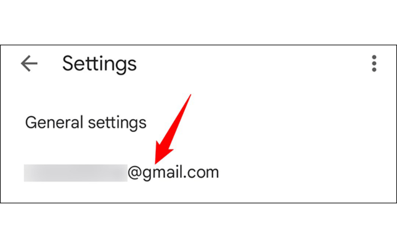 chọn tài khoản gmail