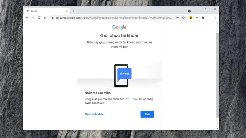 đặt lại mật khẩu mới