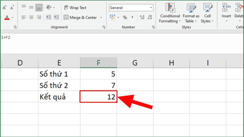 Kết quả hiển thị đúng sau khi sửa lỗi công thức Excel