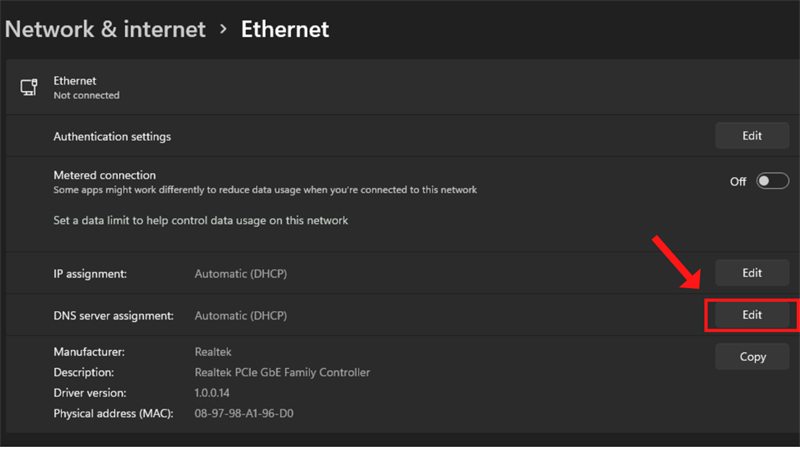 thay đổi DNS trên máy tính