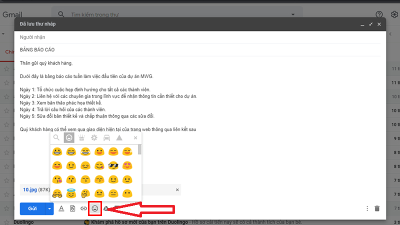 chèn emoji