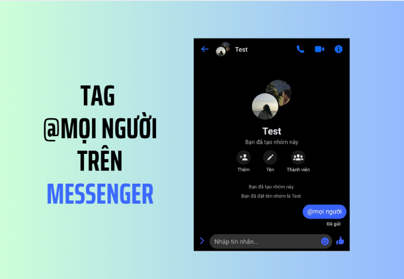 Tag mọi người trong nhóm Messenger