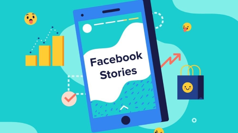Minh họa Facebook Stories trên điện thoại