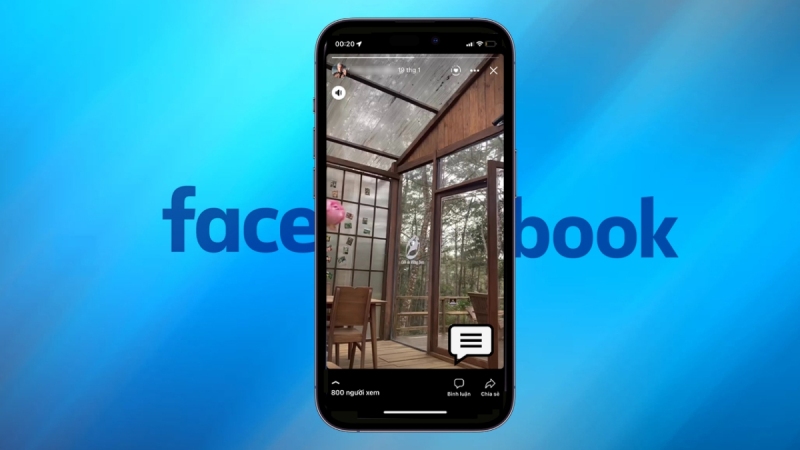 Giao diện xem story Facebook trên điện thoại iPhone
