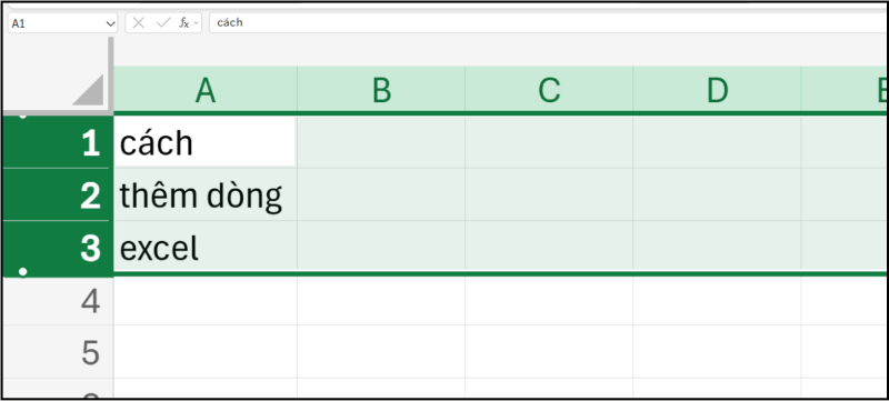 Chọn nhiều dòng liên tiếp trong Exce;