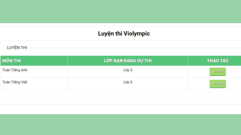 Luyện thi Violympic trên VioEdu