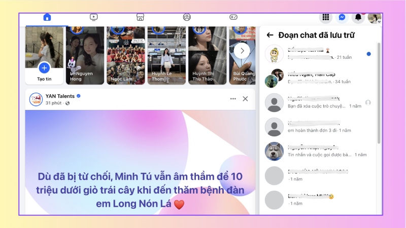 Xem danh sách đoạn chat đã lưu trữ trên Messenger bằng máy tính