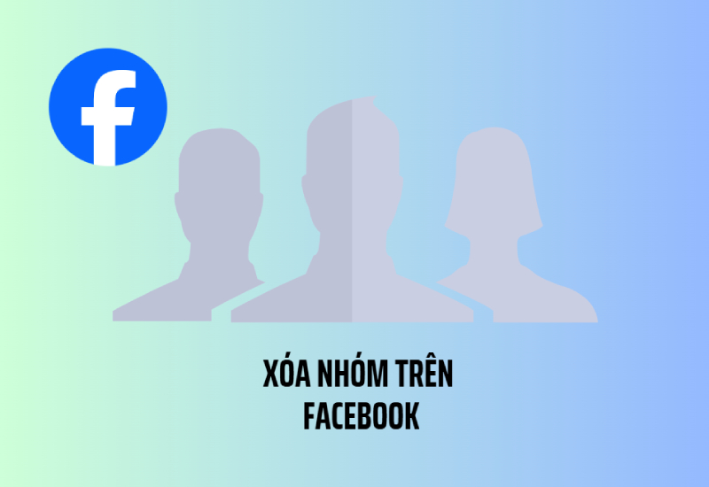 Minh họa cách xóa nhóm trên Facebook