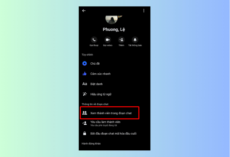Xem danh sách thành viên trong nhóm Messenger