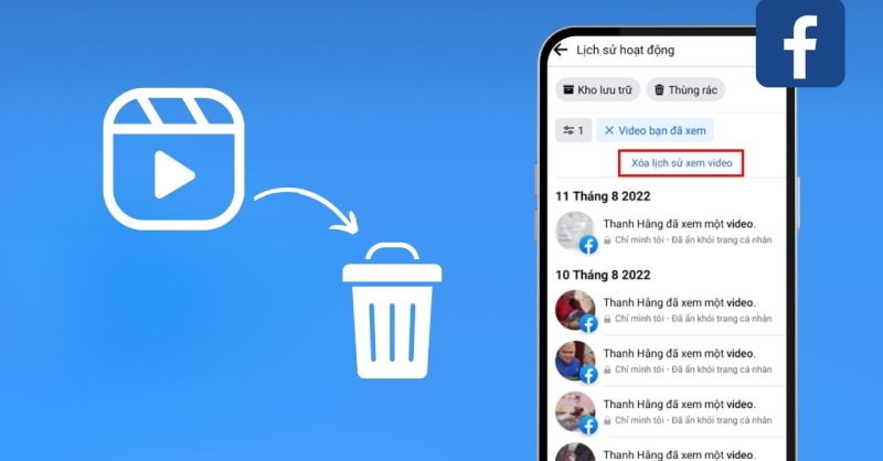 Hướng dẫn xóa lịch sử video đã xem trên Facebook