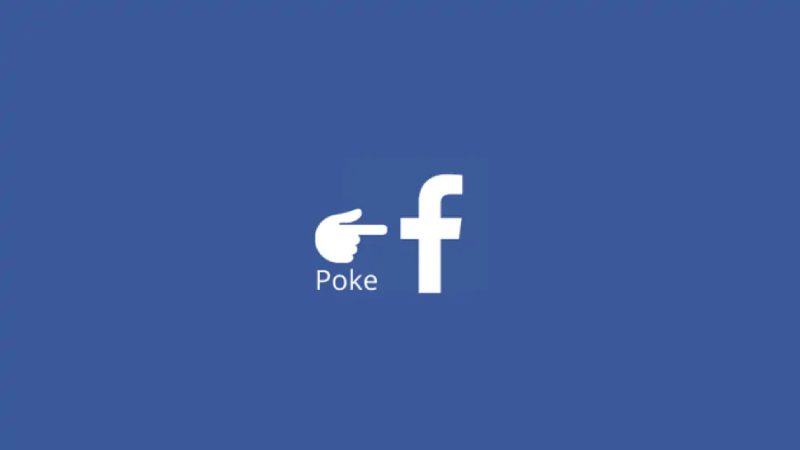 Biểu tượng Poke Facebook trên nền xanh