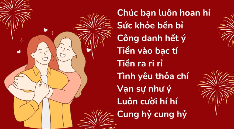 Lời chúc Tết giữa hai cô bạn thân