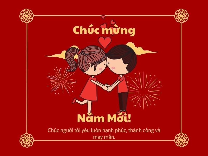 Thiệp chúc mừng năm mới cho người yêu hài hước