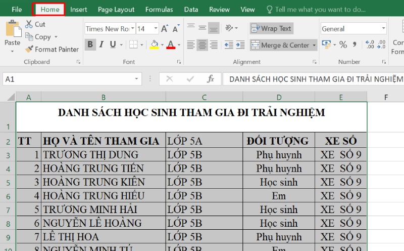 Thao tác chuyển file excel sang ảnh