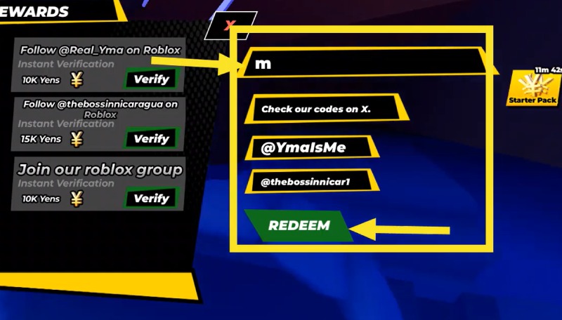 Màn hình nhập mã code trong game Anime Switch
